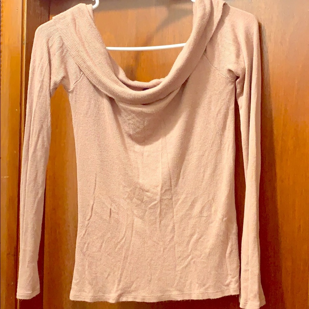 Stretchy Pink Long-Sleeved Sweater Top